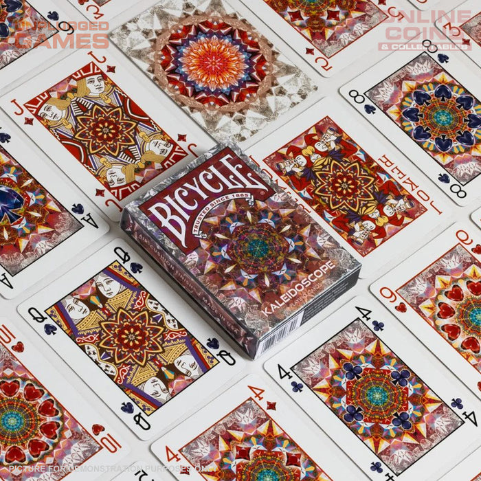 Bicycle Kaleidoscope Red Playing Cards