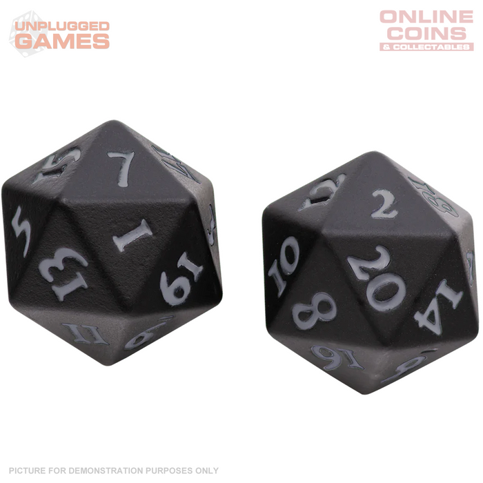 ULTRA PRO Vivid Heavy Metal D20 Dice Set - BLACK