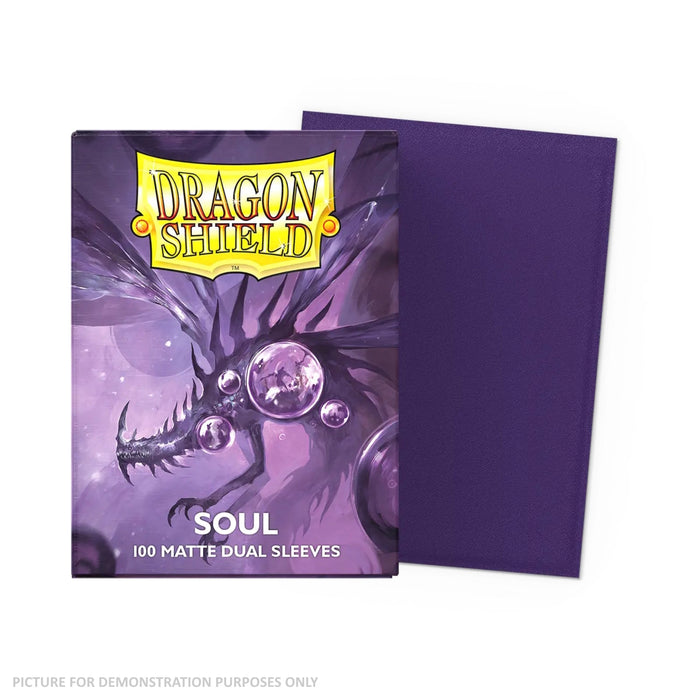 Dragon Shield Box Of 100 Standard Size Dual Matte Metallic Purple (Soul) Sleeves