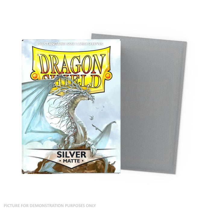 Dragon Shield 100 Standard Size Card Sleeves - Matte Silver