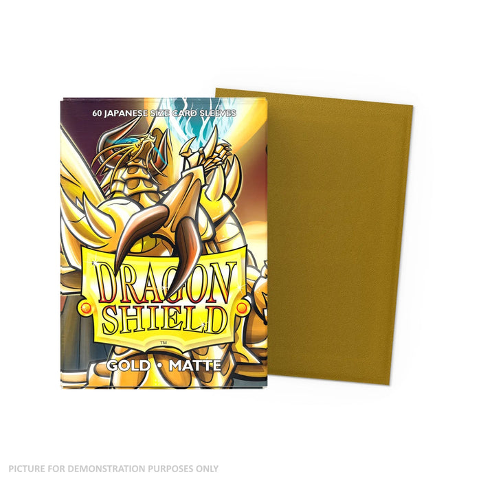 Dragon Shield 60 Japanese Size Card Sleeves - Matte Gold