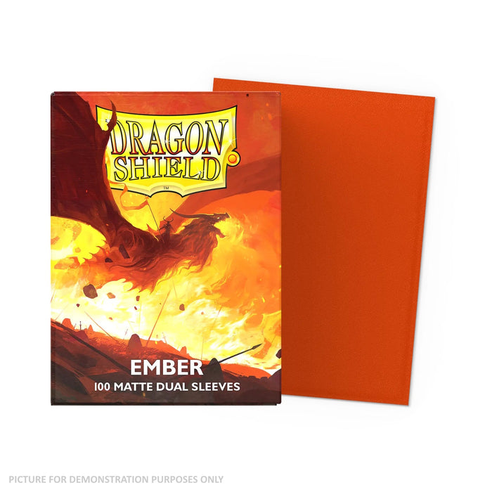 Dragon Shield 100 Standard Size Card DUEL Sleeves - Matte Ember
