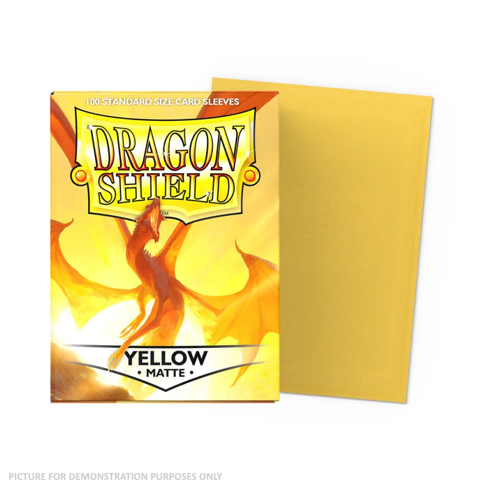 Dragon Shield 100 Standard Size Card Sleeves - Matte Yellow