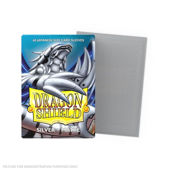 Dragon Shield 60 Japanese Size Card Sleeves - Matte Silver