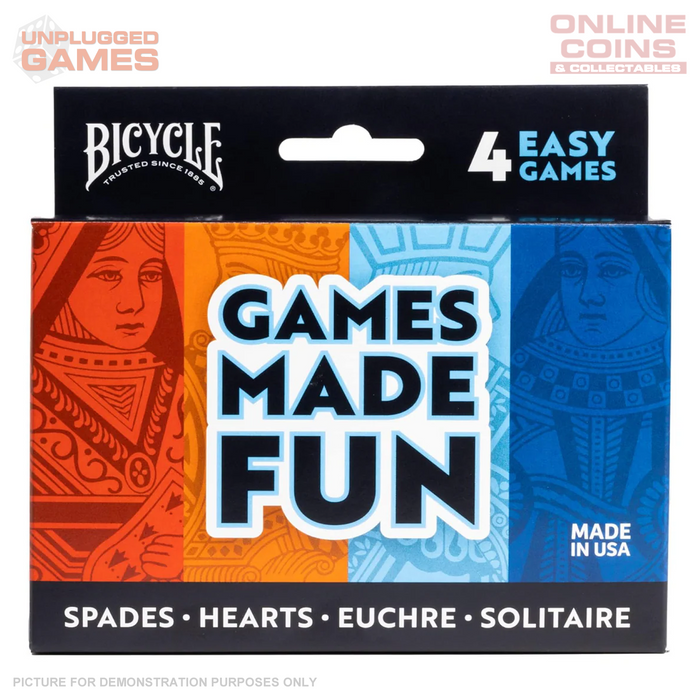 Bicycle 4 Games Pack - Hearts Spades Euchre and Solitaire