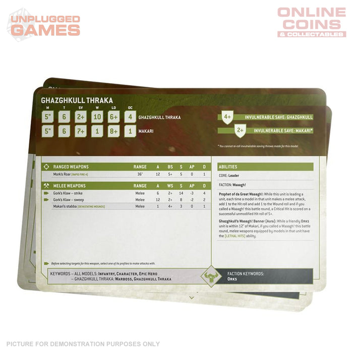 Warhammer 40,000 - Datasheet Cards - Orks