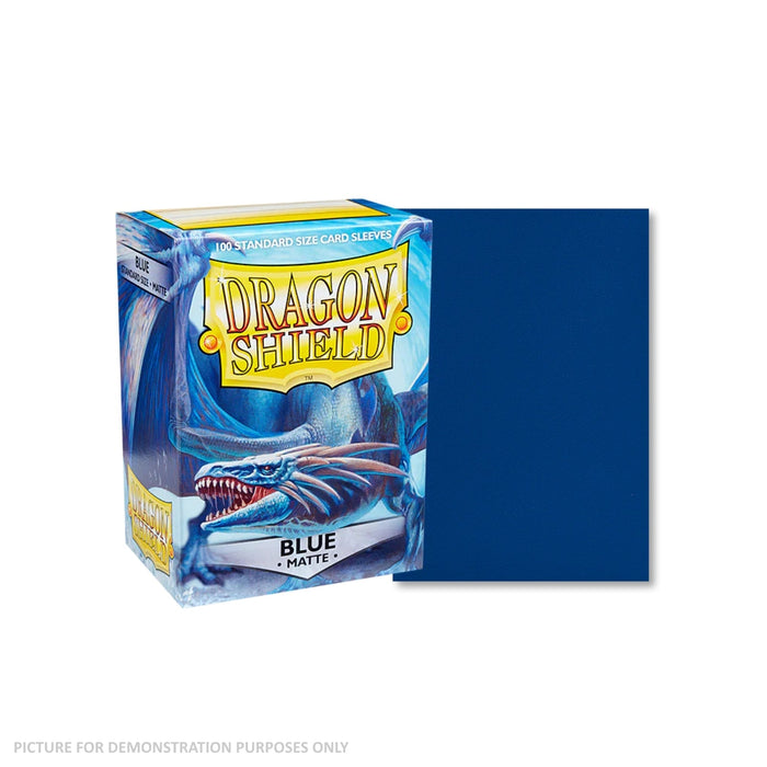 Dragon Shield 100 Standard Size Card Sleeves - Matte Blue