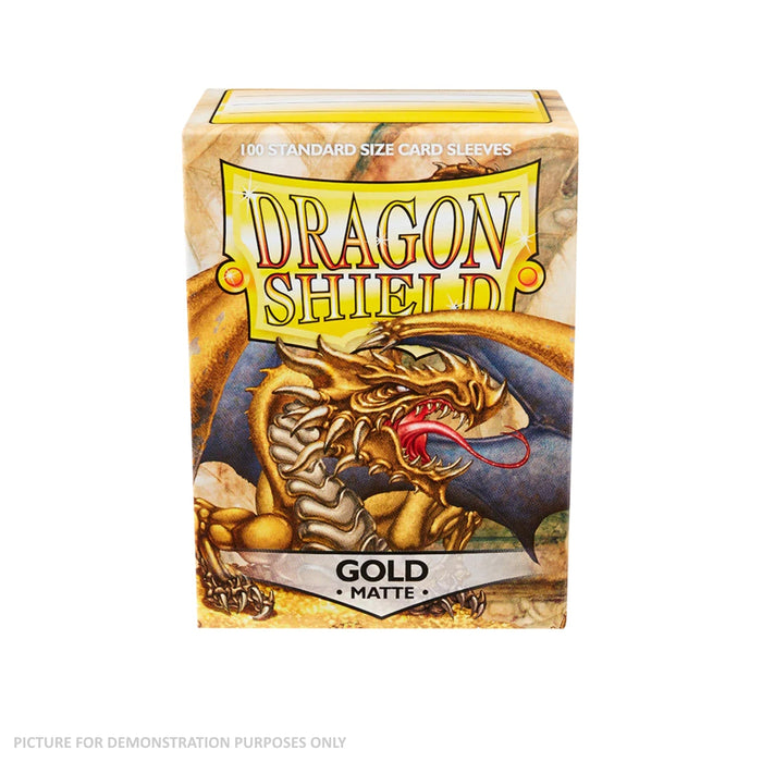 Dragon Shield 100 Standard Size Card Sleeves - Matte Gold