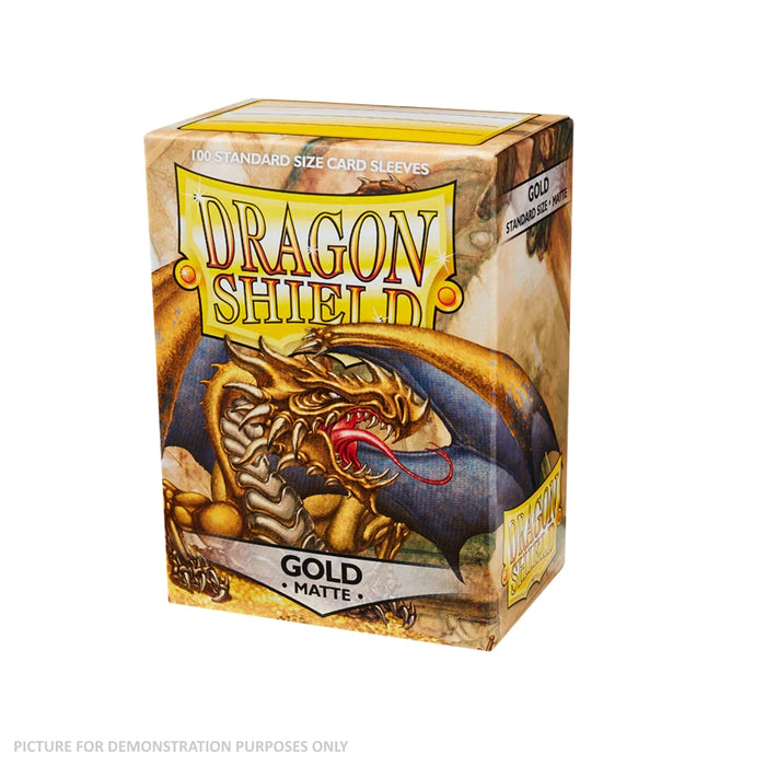 Dragon Shield 100 Standard Size Card Sleeves - Matte Gold