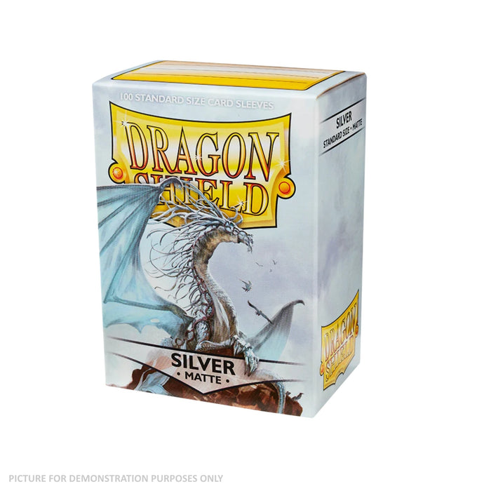 Dragon Shield 100 Standard Size Card Sleeves - Matte Silver