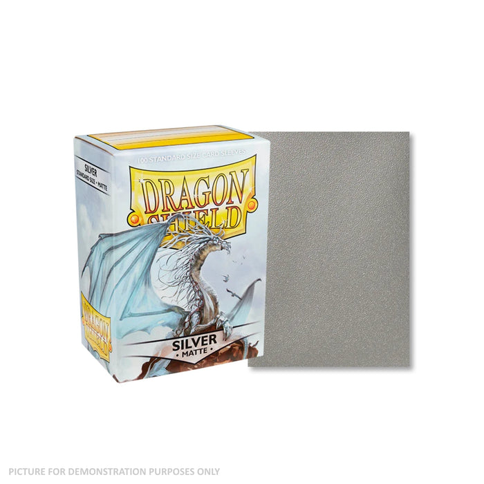 Dragon Shield 100 Standard Size Card Sleeves - Matte Silver