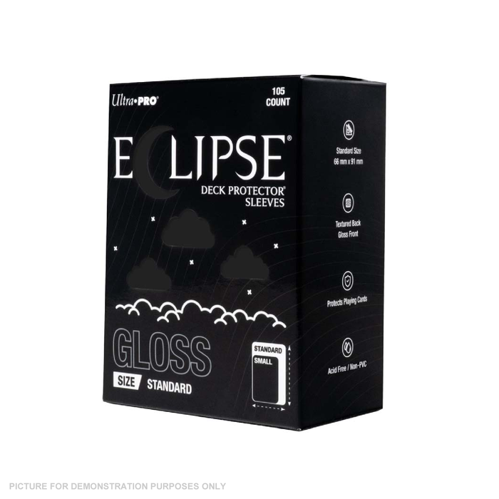 Ultra Pro - ECLIPSE Gloss Standard DECK PROTECTOR Sleeves: Jet Black - 105ct