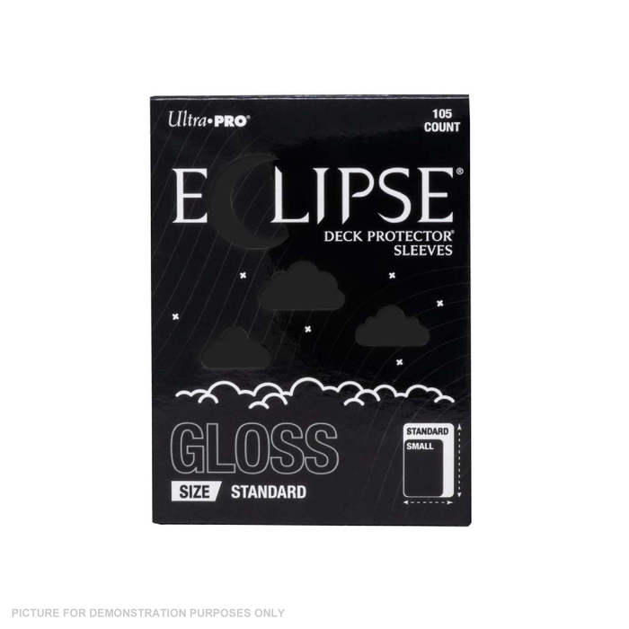 Ultra Pro - ECLIPSE Gloss Standard DECK PROTECTOR Sleeves: Jet Black - 105ct