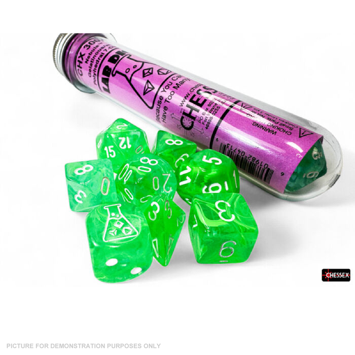 Chessex - Nebula Gelatinous/white Polyhedral 7-Dice Set