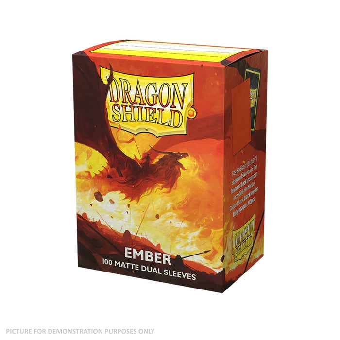 Dragon Shield 100 Standard Size Card DUEL Sleeves - Matte Ember