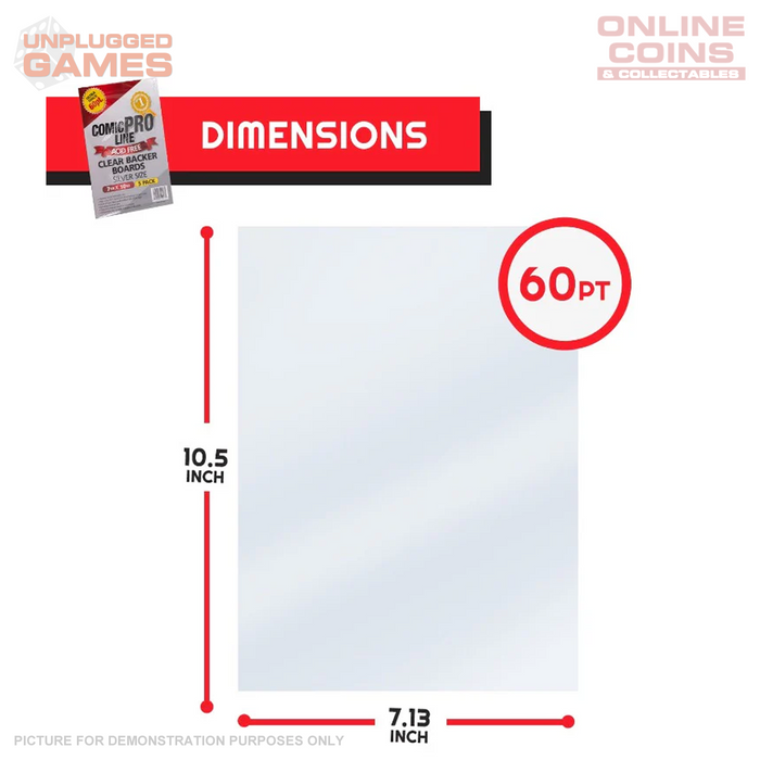 EVORETRO Comic Book Backer Boards - SILVER Size - Pack of 100