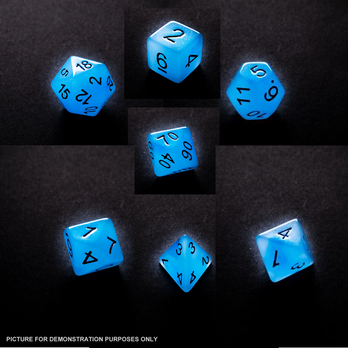Gamegenic Glow Series - Icy Crumbss - RPG Dice Set (7 pcs)