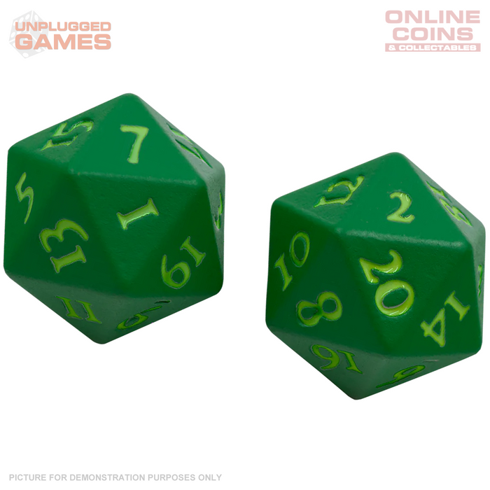 ULTRA PRO Vivid Heavy Metal D20 Dice Set - GREEN