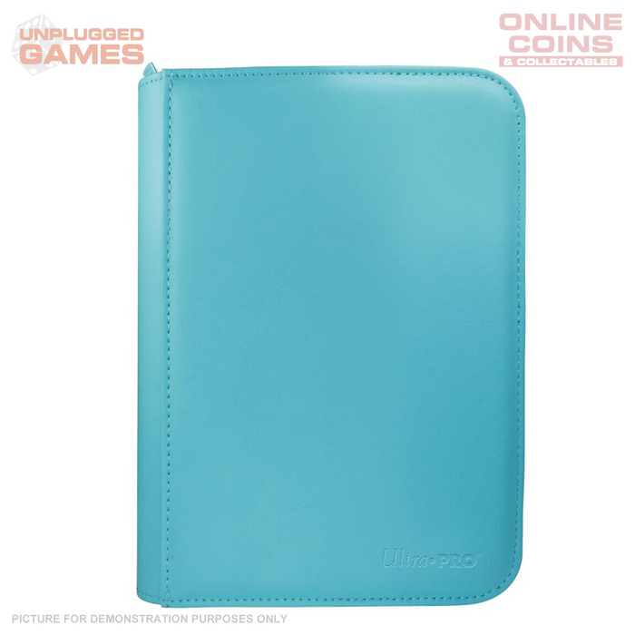 ULTRA PRO Binder - Vivid 4-Pocket Zippered Pro-Binder - LIGHT BLUE
