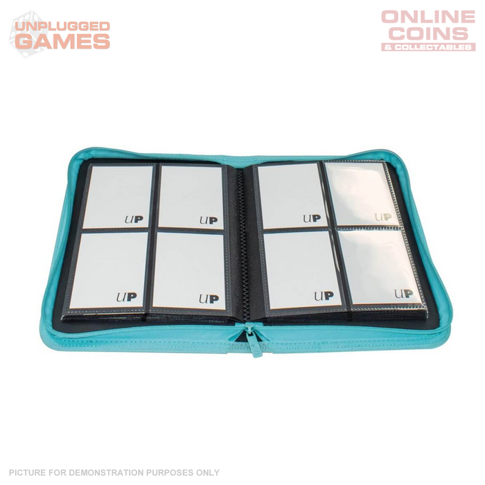 ULTRA PRO Binder - Vivid 4-Pocket Zippered Pro-Binder - LIGHT BLUE
