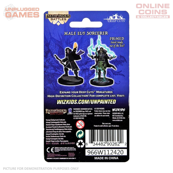 Pathfinder Deep Cuts Unpainted Miniatures - Male Elf Sorcerer