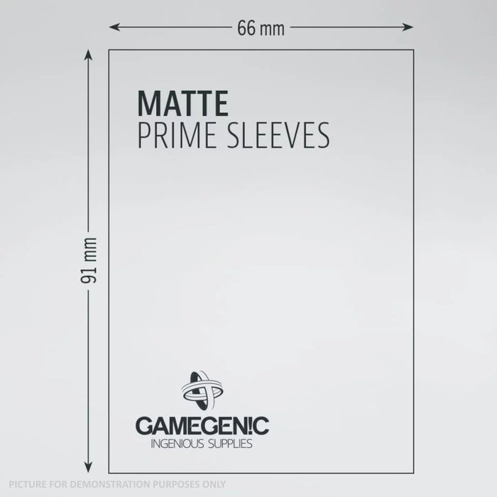 GameGenic MATTE Prime Sleeves 100 Pack - DARK GREY