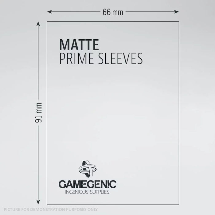 GameGenic - MATTE Prime Sleeves - WHITE- Pack of 100