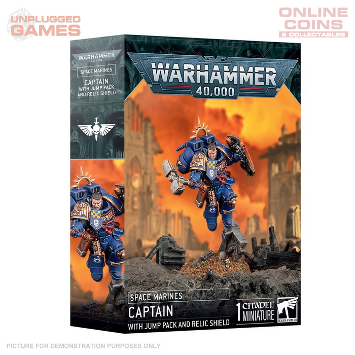 Warhammer 40,000 - Space Marines - Captain With Jump Pack and Relic Shield