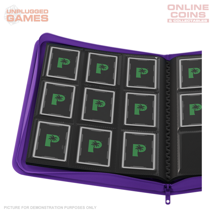Palms Off Gaming Stealth 9 Pocket Zip Binder - Purple