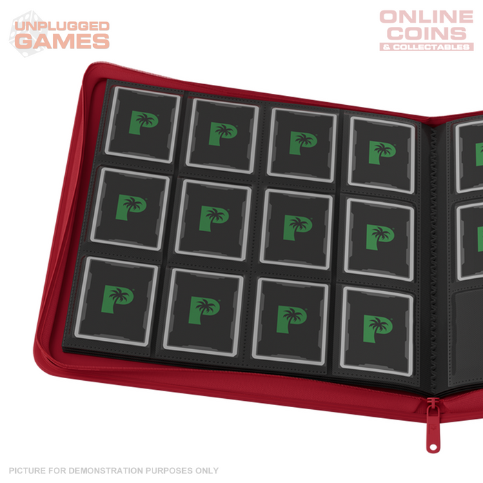 Palms Off Gaming Stealth 12 Pocket Zip Binder - RED