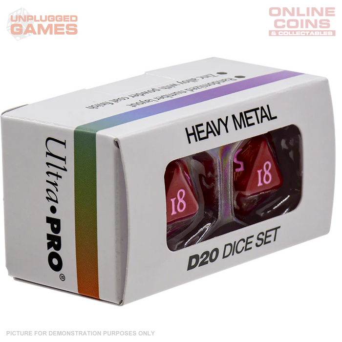 ULTRA PRO Vivid Heavy Metal D20 Dice Set - RED