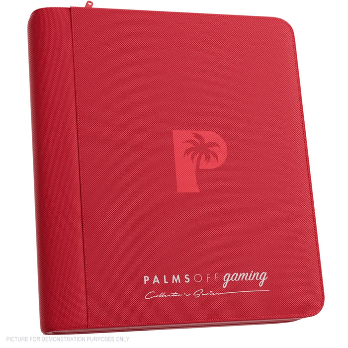 Palms Off Gaming Collector's Series Top Loader Zip Binder - 4 Pocket - Red