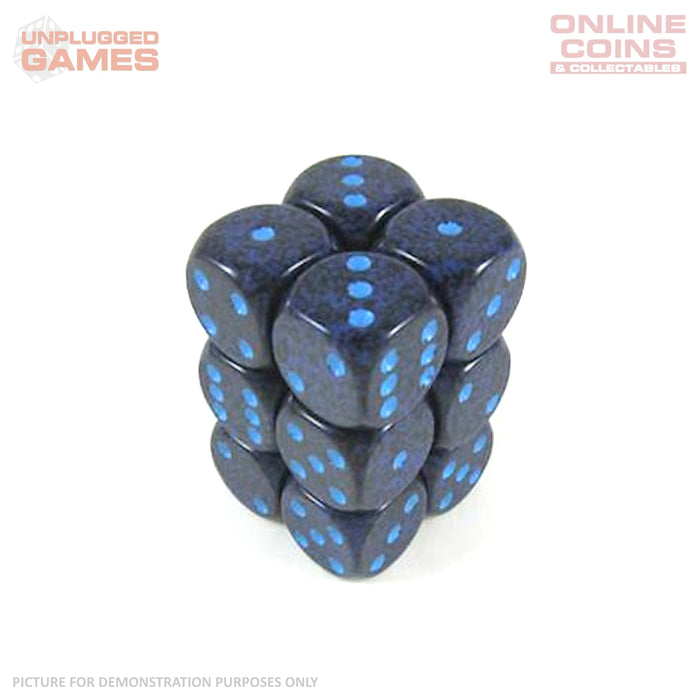 Chessex D6 Speckled 16mm d6 Cobalt Dice Block (12 dice)