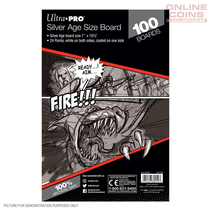 Ultra Pro SILVER SIZE Comic Backing Boards - PACK OF 100