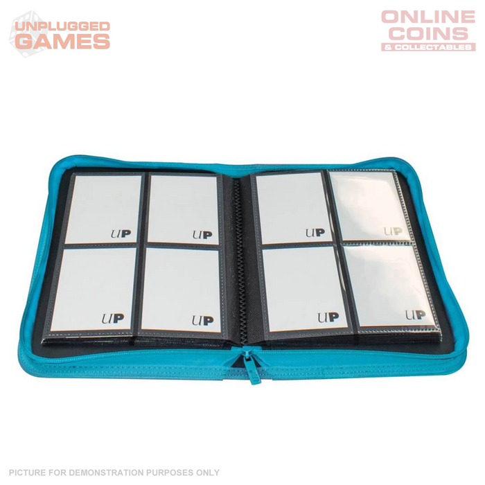 ULTRA PRO Binder - Vivid 4-Pocket Zippered Pro-Binder - TEAL