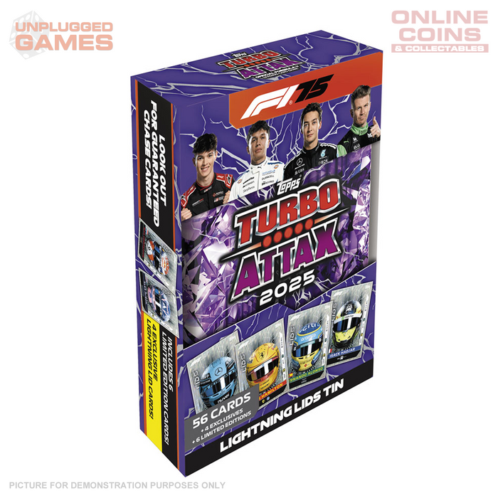 F1 Turbo Attax 2025 Mega Tin - LIGHTNING LIDS