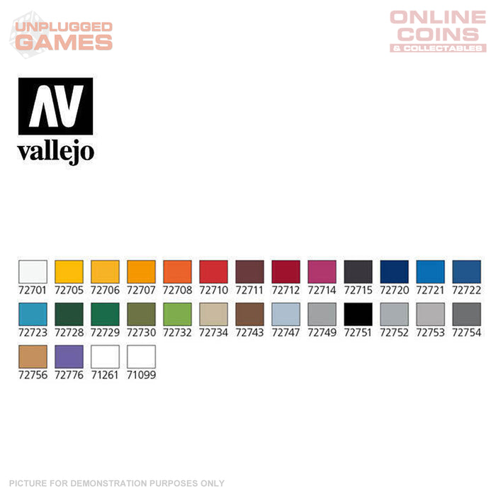 Vallejo Basic Game Air - Colours set & Airbrush (28 Colour Plastic Case)