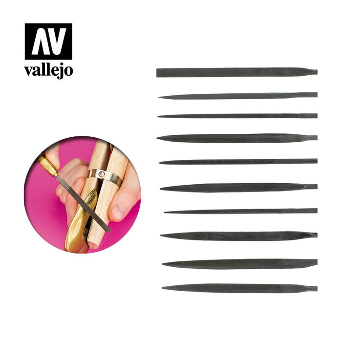 Vallejo Hobby Tools - Budget Needle file Set of 10