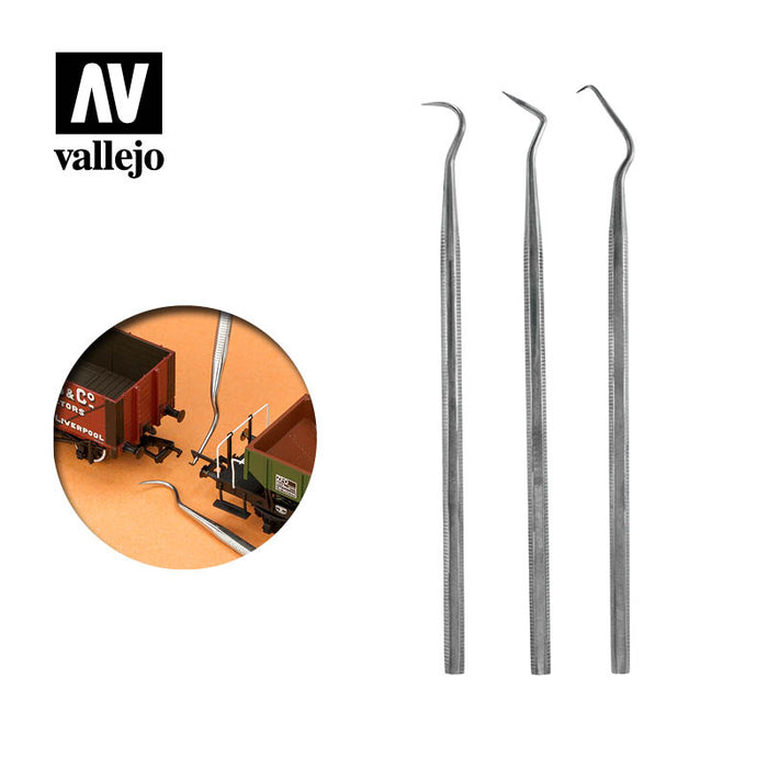 Vallejo Hobby Tools - Set of 3 Stainless Steel Probes