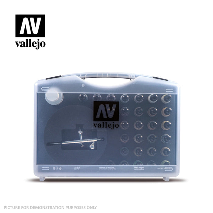 Vallejo Model Air - 29 Basic colours set + Airbrush Plastic Case