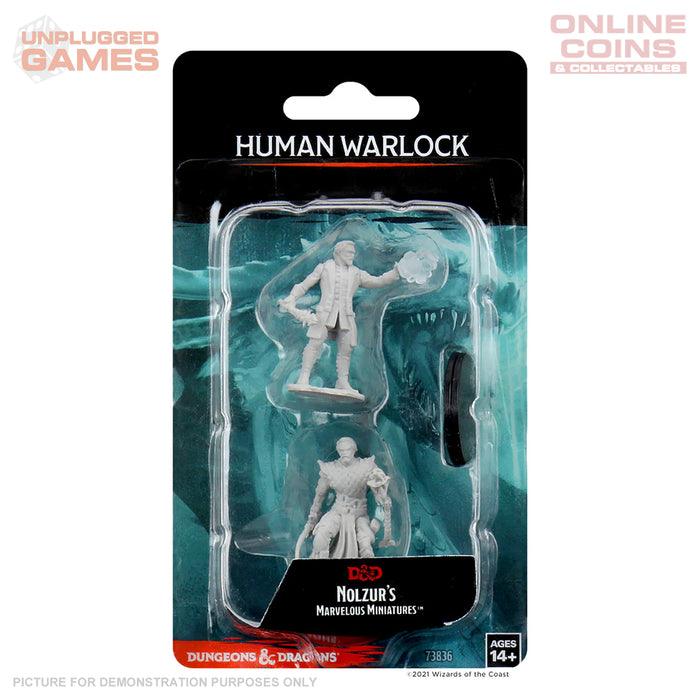 Dungeons & Dragons Nolzurs Unpainted Miniatures -  Male Human Warlock