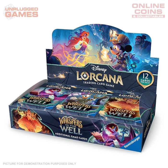 Lorcana - Series 10 - DLC Whispers In The Well - SEALED Booster Box (2 Unplugged Games Lorcana - Series 10 - DLC Whispers In The Well - SEALED Booster Box (2 Unplugged Games