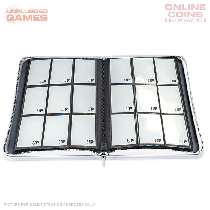 Ultra Pro VIVID 9-Pocket Zippered PRO Binder - WHITE