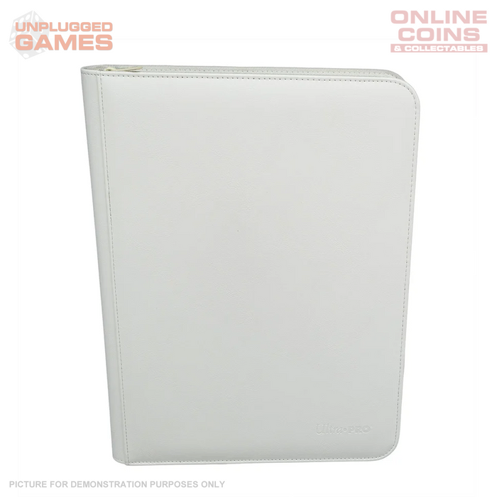 Ultra Pro VIVID 9-Pocket Zippered PRO Binder - WHITE