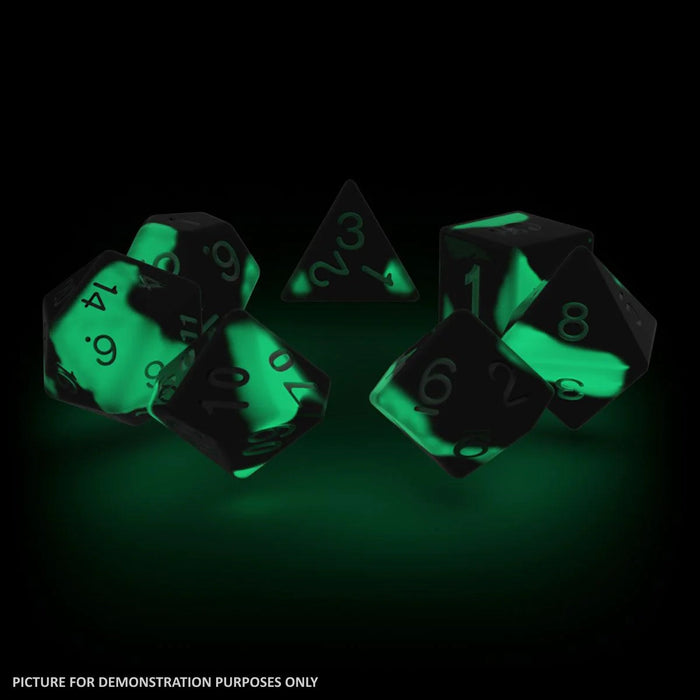 Oakie Doakie RPG Glow in the Dark Dice Set (7) - BIOHAZARD