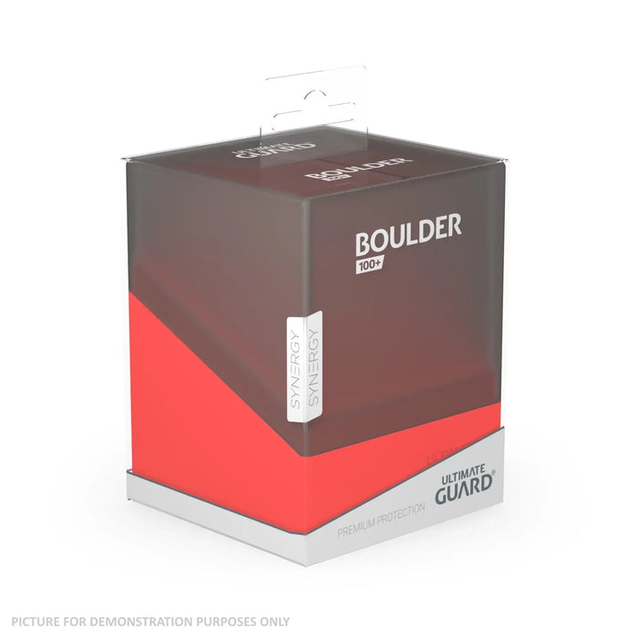 Ultimate Guard SYNERGY Boulder 100+ Deck Box - BLACK / RED