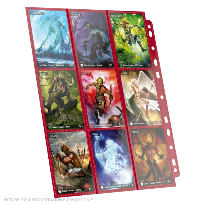 Ultimate Guard Side Load Trading Card Pages PACK OF 10 - RED