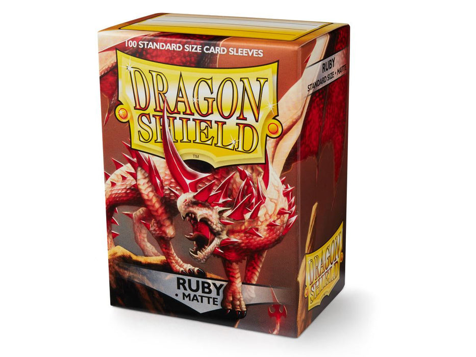 Dragon Shield 100 Standard Size Card Sleeves - Matte Ruby