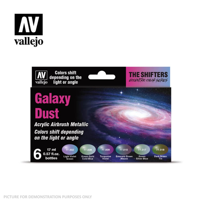 Vallejo Eccentric - The Shifters Galaxy Dust (6 Colour Set) Acrylic Airbrush Paint