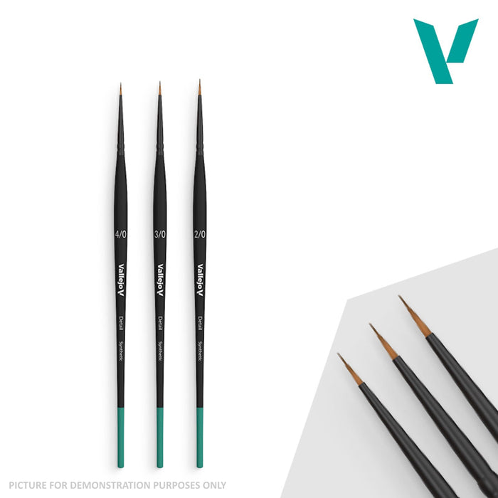 Vallejo Brushes - Definition Set - Synthetic fibers (Sizes 4/0; 3/0 & 2/0)